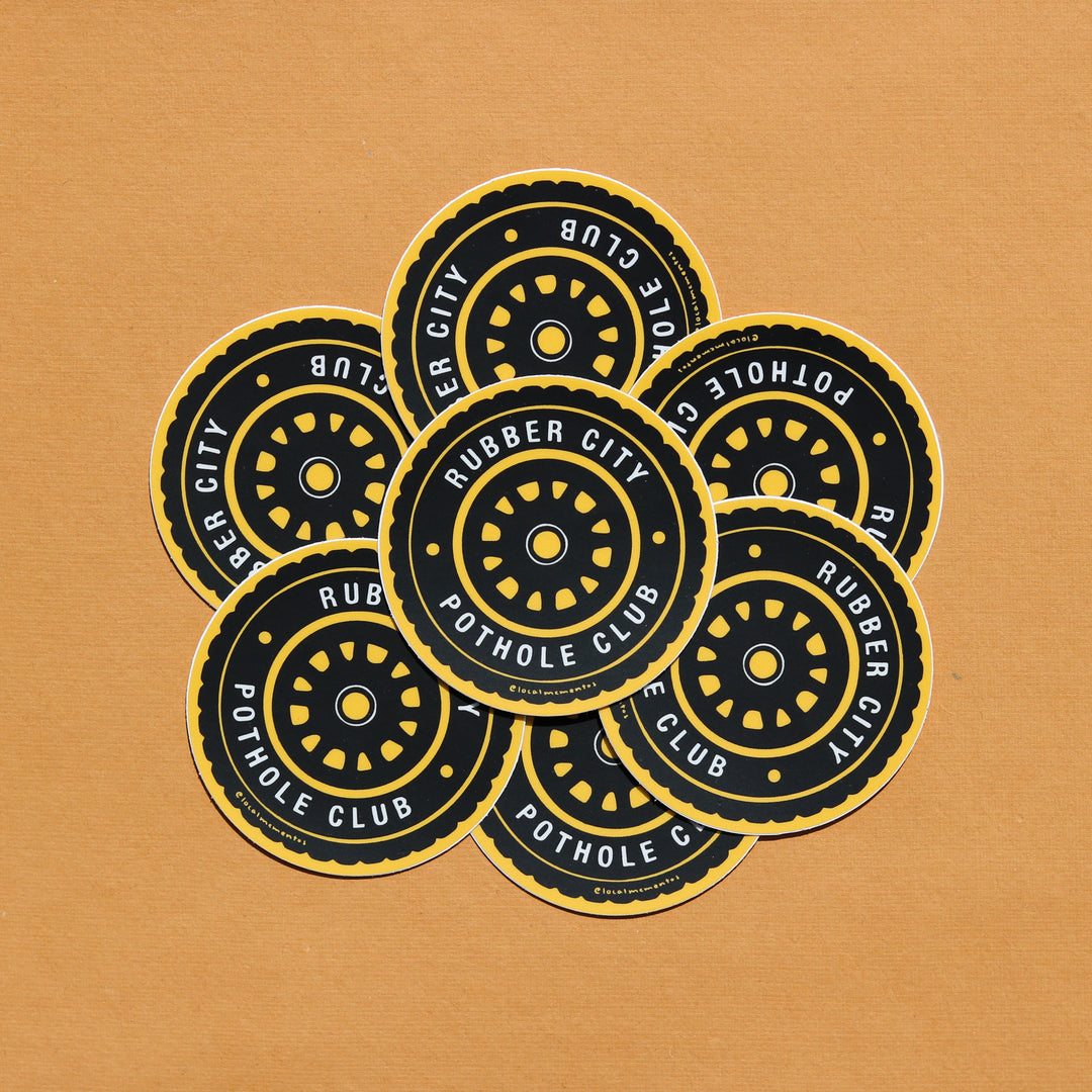 Rubber City Pothole Club Sticker