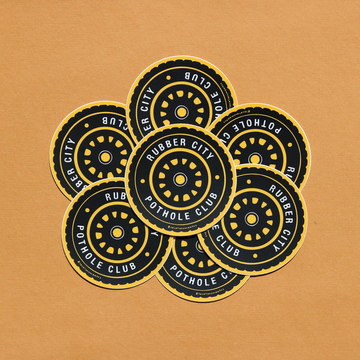 Rubber City Pothole Club Sticker
