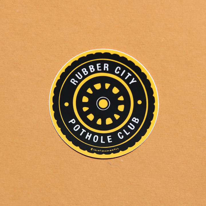 Rubber City Pothole Club Sticker