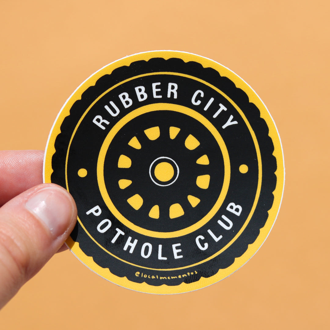 Rubber City Pothole Club Sticker