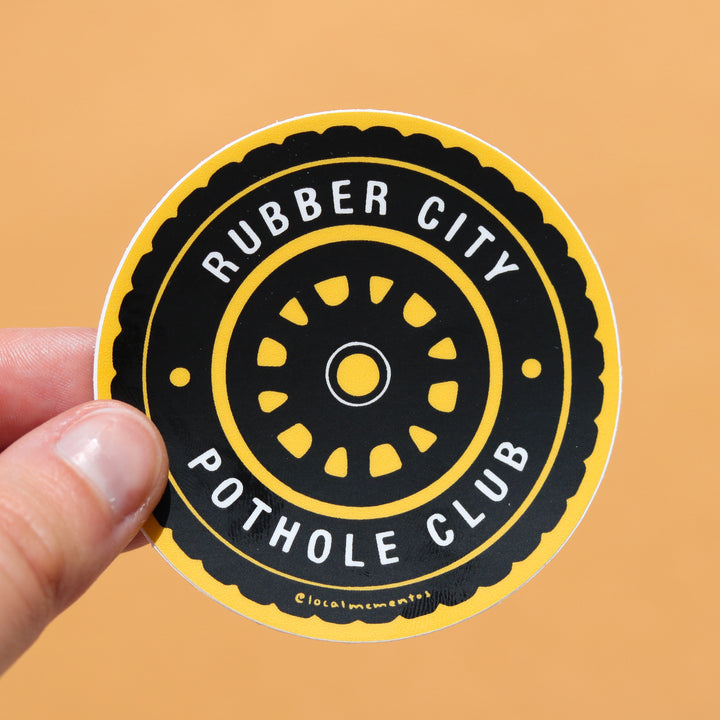 Rubber City Pothole Club Sticker
