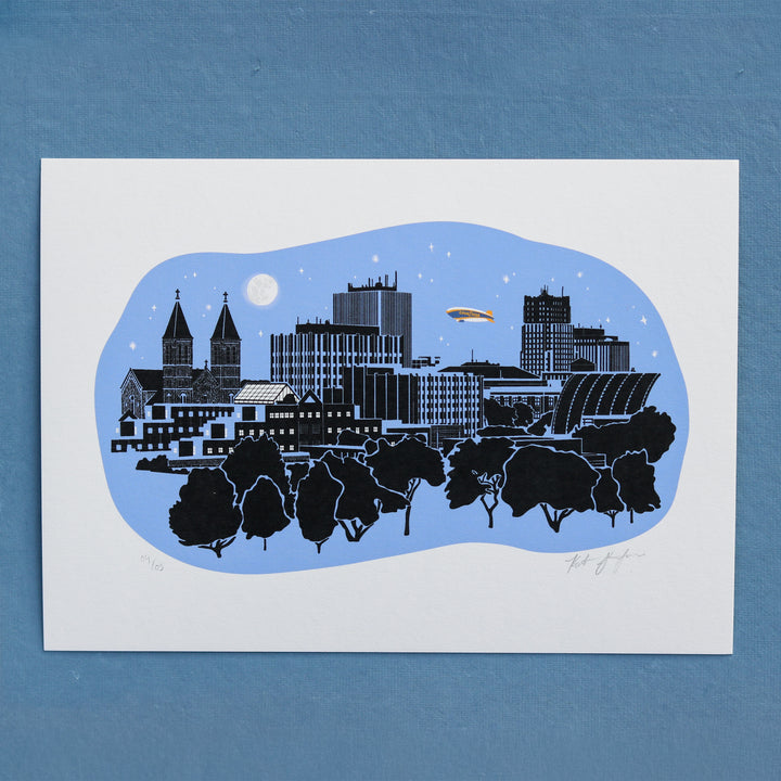 Akron Skyline Print