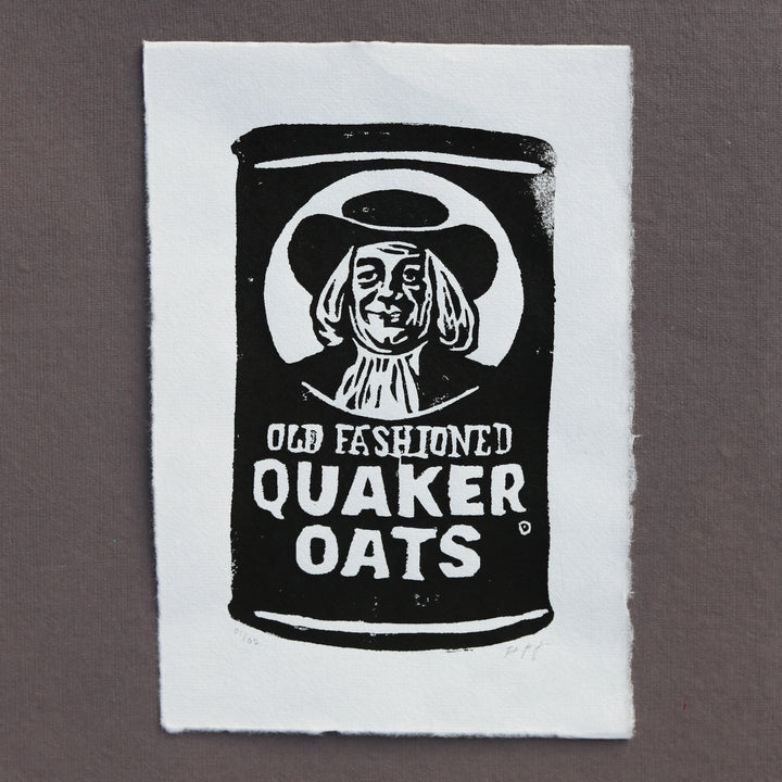 Quaker Oats Block Print