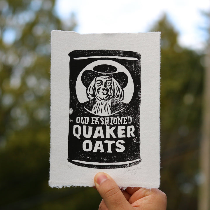 Quaker Oats Block Print